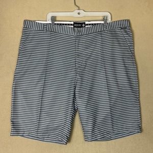 Tattoo Golf Shorts Adult 44 Gray Striped Golf Golfing Performance Logo Mens NWOT